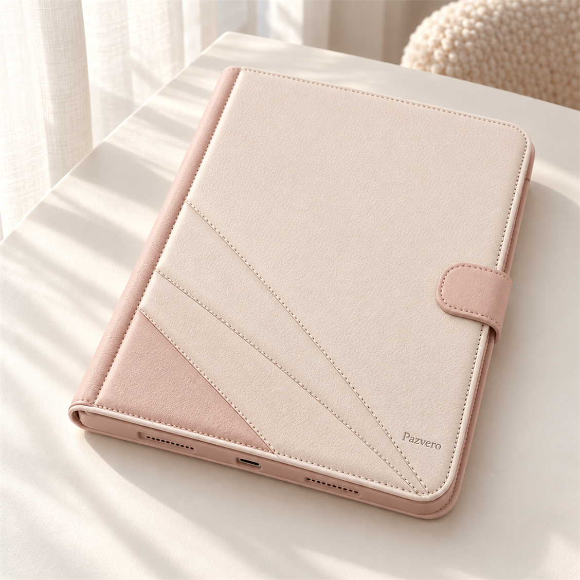 Pazvero Blush Curve Folio fit and detail view