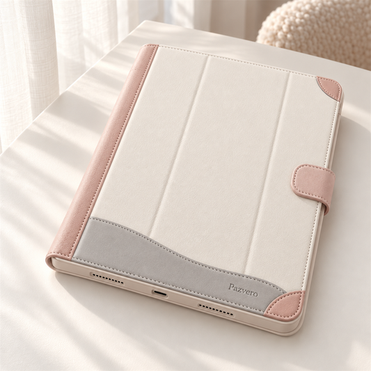 Pazvero Pearl Blush Corner Folio main case view