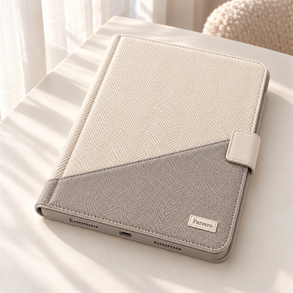 Pazvero Pearl Dove Trifold Case fit and detail view