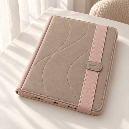 Pazvero Taupe Wave Stand Folio main case view