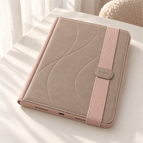Pazvero Taupe Wave Stand Folio main case view